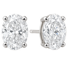 Oval Diamond stud earrings